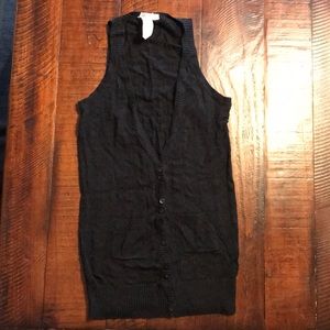 TULLE Knit Black Sweater Vest Sz XS